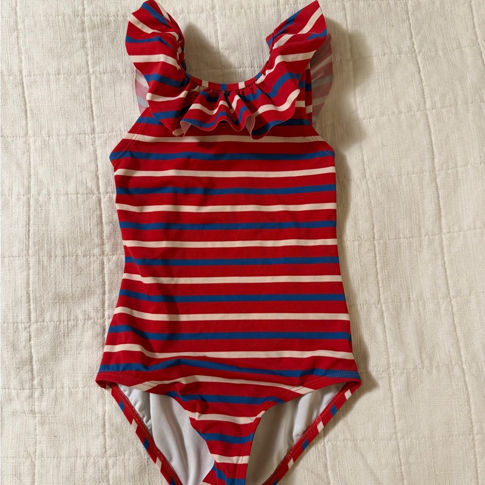 Hanna Andersson Red and Blue Striped Swimsuit